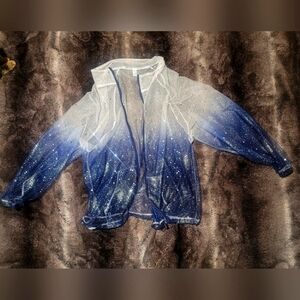 Sparkly see through ombre jacket size medium